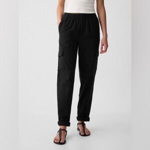 GAP Black Mid Rise Twill Cargo Pants Size XL